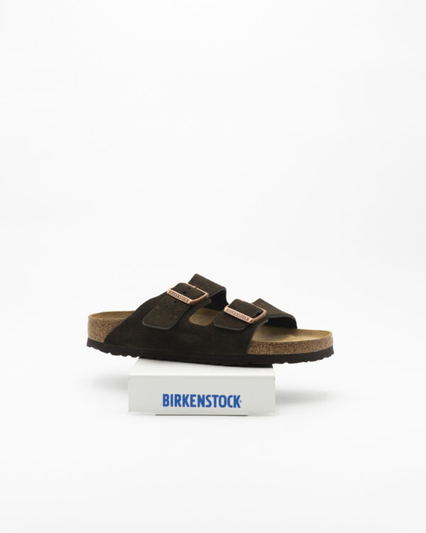 Arizona Sandalo Birkenstock – Marrone Camoscio