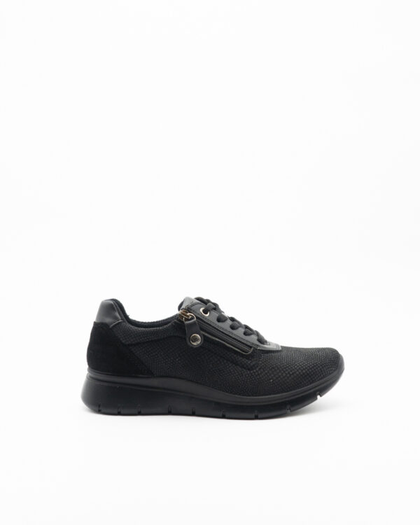 Sneaker elasticizzata con lacci e plantare Enval - Nero
