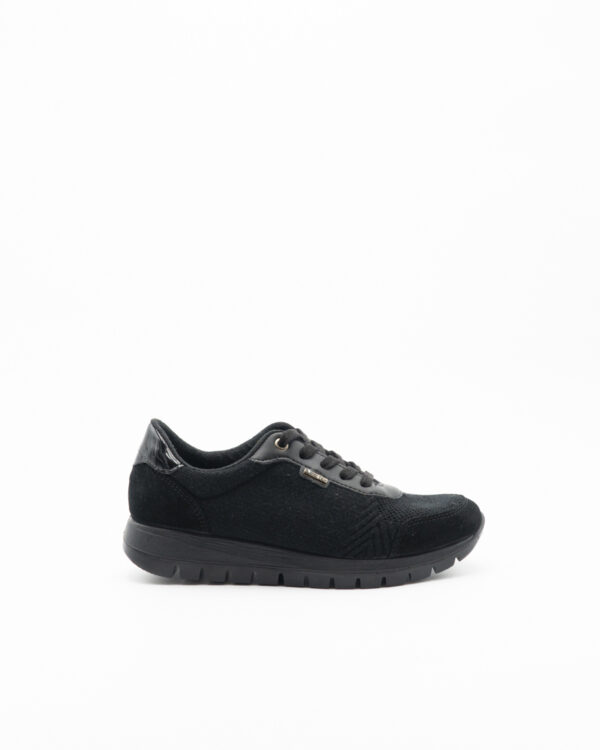 Scarpa elasticizzata con lacci e plantare ENVAL - Nero