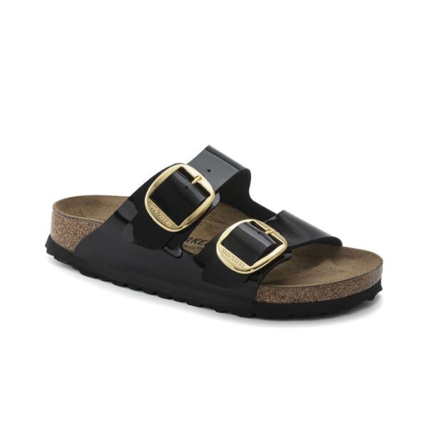 Arizona Fibbia Grande Sandalo Birkenstock – Vernice Nero