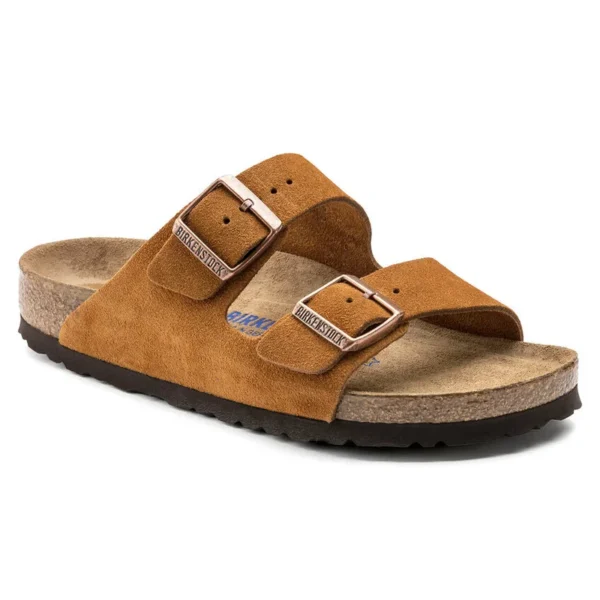 Arizona Sandalo Birkenstock – Mink Camoscio