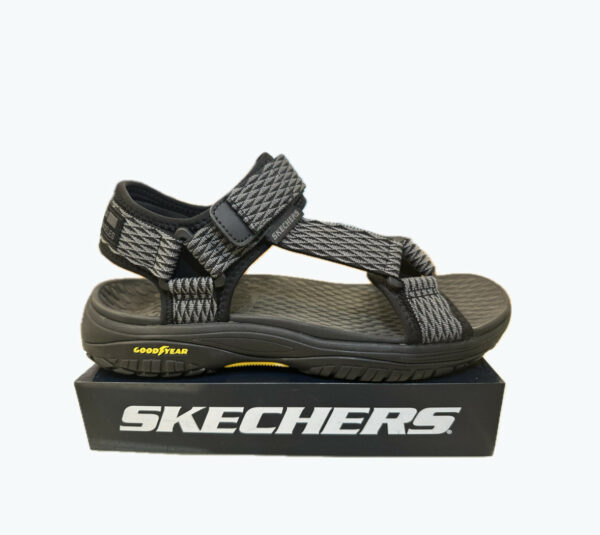 Skechers - Sandalo Uomo - Lomell Rip Tide - Nero/Grigio
