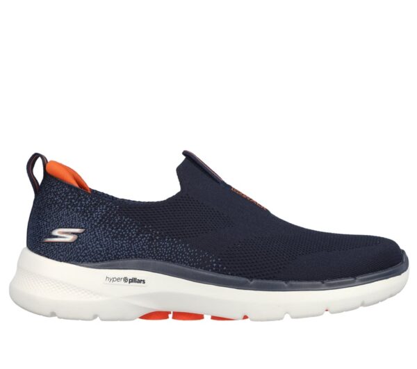 Skechers Slip-in Uomo - Go Walk 6 -Navy/Arancione
