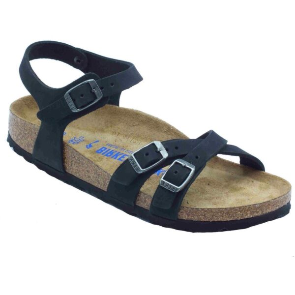 Kumba Birkenstock - Sandalo Pelle Nabuk (plantare morbido) - Nero