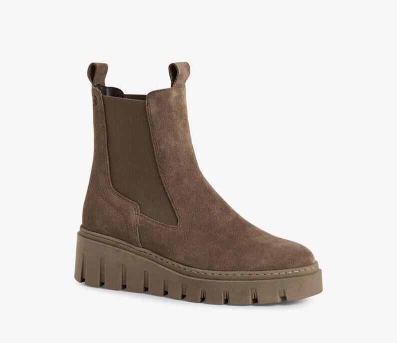 Tronchetto Taupe Suede - Tamaris 1 Tronchetto Taupe Suede - Tamaris