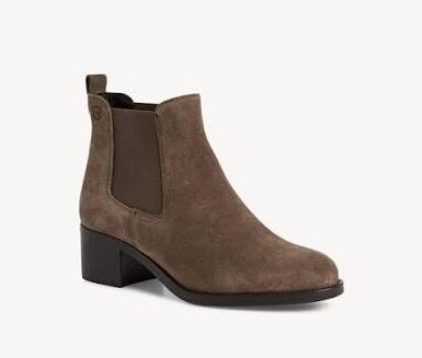 Stivaletto Tortora Suede - Tamaris 1 Stivaletto Tortora Suede - Tamaris
